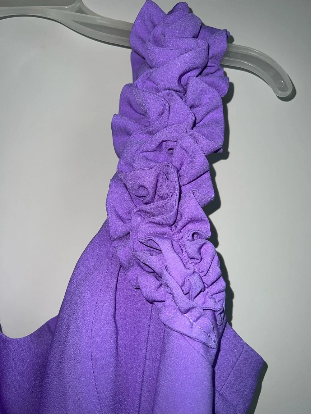 Lilly Pulitzer Purple Ruffled Strap pantsuit jumpsuit 14 belted formal